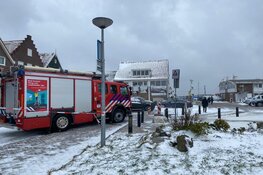 Overstroming op Slobbeland in Volendam