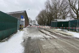 Overstroming op Slobbeland in Volendam