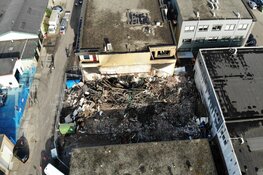 Ravage na brand Dieselstraat bij daglicht goed zichtbaar