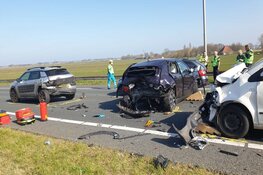 Vijf gewonden bij ongeluk op A7 bij Beets