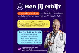 LEF Bijeenkomst - Effect van alcohol op het puberbrein met Prof. Dr. N. van der Lely