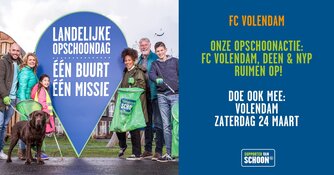 FC Volendam, DEEN Supermarkten & New York Pizza Volendam ruimen op!
