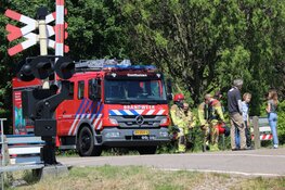 Brand langs spoorlijn in Oosthuizen